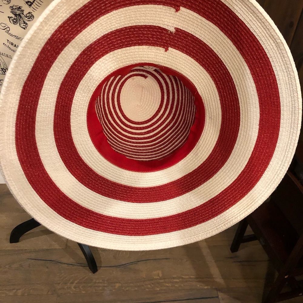 Sun “N” Sand Red And White Stripe Hat View 5